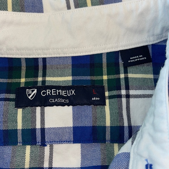 Cremieux Classics Cotton Short-Sleeve Button Down Blue Shirt Size Large NWT - Picture 13 of 15